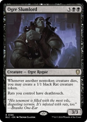 Ogre Slumlord - 186 - NM - Commander: Bloomburrow