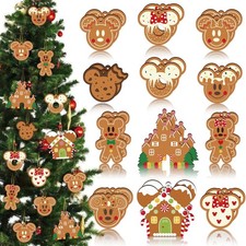 Gingerbread Ornaments for Christmas Tree Decorations, 24pcs Cute Christmas Wo...
