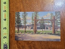 RARE OLD VINTAGE POSTCARD UNION PACIFIC DEPOT WEST YELLOWSTONE MONTANA
