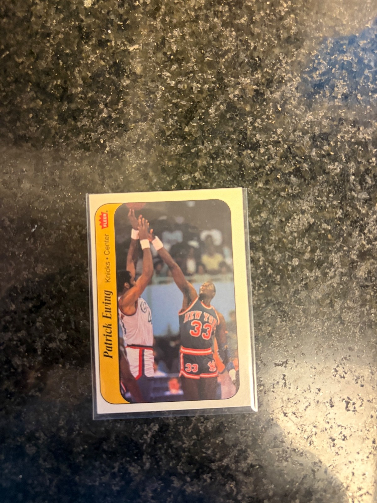 1986-87 Fleer Patrick Ewing Stickers Rookie RC #6 Knicks