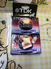 TDK 8mm 120 MP Premium Camcorder Video Tapes TDK 120MP Sealed Lot Of 2