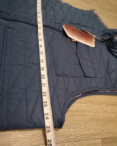&Lore By Tahoe River Men's Quilted Vest Size XL Full Zip Blue Sleeveless Jacket  image 12