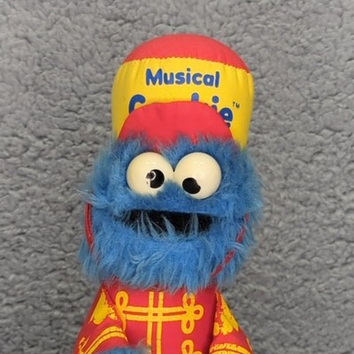 Vintage Sesame Street Cookie Monster 10  Musical Plush Jim Henson Knickerbocker