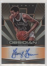 2019-20 Obsidian Matrix Electric Etch Orange 7/30 George Gervin Auto HOF 10qe