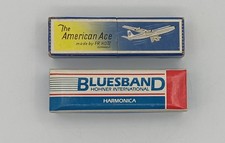 Lot Of 2 Vintage Harmonicas Bluesband Hohner International And The American Ace