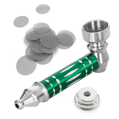 Aluminium Tube Mini Pfeife in grün, tragbare Mini Pfeife mit 20 Stück Fleck...