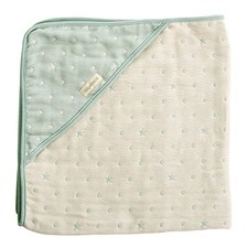 angerolux Baby Bath Towel, Baby Bathrobe, 6-Layer Gauze, Hooded, Made in from Jp
