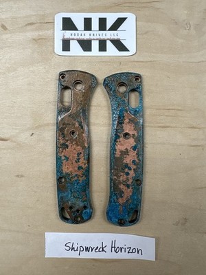 Nodak Custom Shipwreck Horizon Shipwreck Copper Benchmade 533 Mini Bugout Scales
