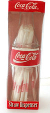 COCA COLA® - DISTRIBUTEUR DE PAILLE EN VERRE BOUTEILLE NEUF