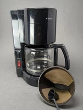 KRUPS Coffee Maker Type 201 Pro Cafe Plus 10 Cup Glossy Black Tested Working