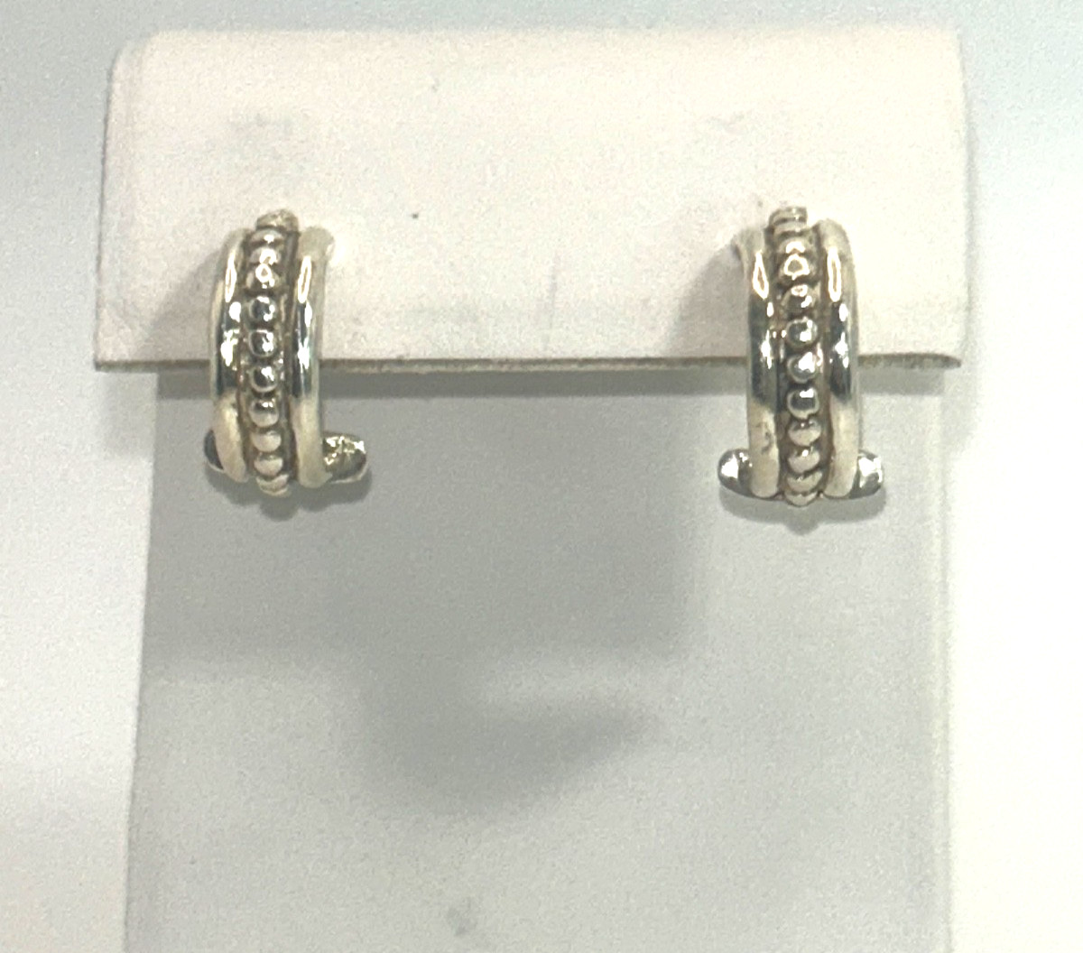STUNNING .925 Vintage Sterling Silver Estate Hoop Earrings