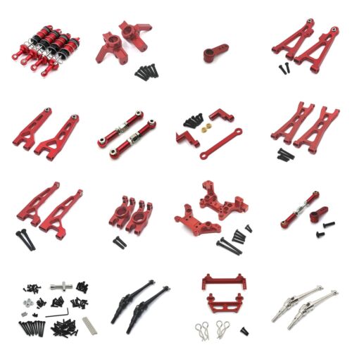 For MJX 1/16 16207 16208 16209 16210 H16 Rc car Alloy metal Upgraded parts Red - Picture 1 of 34