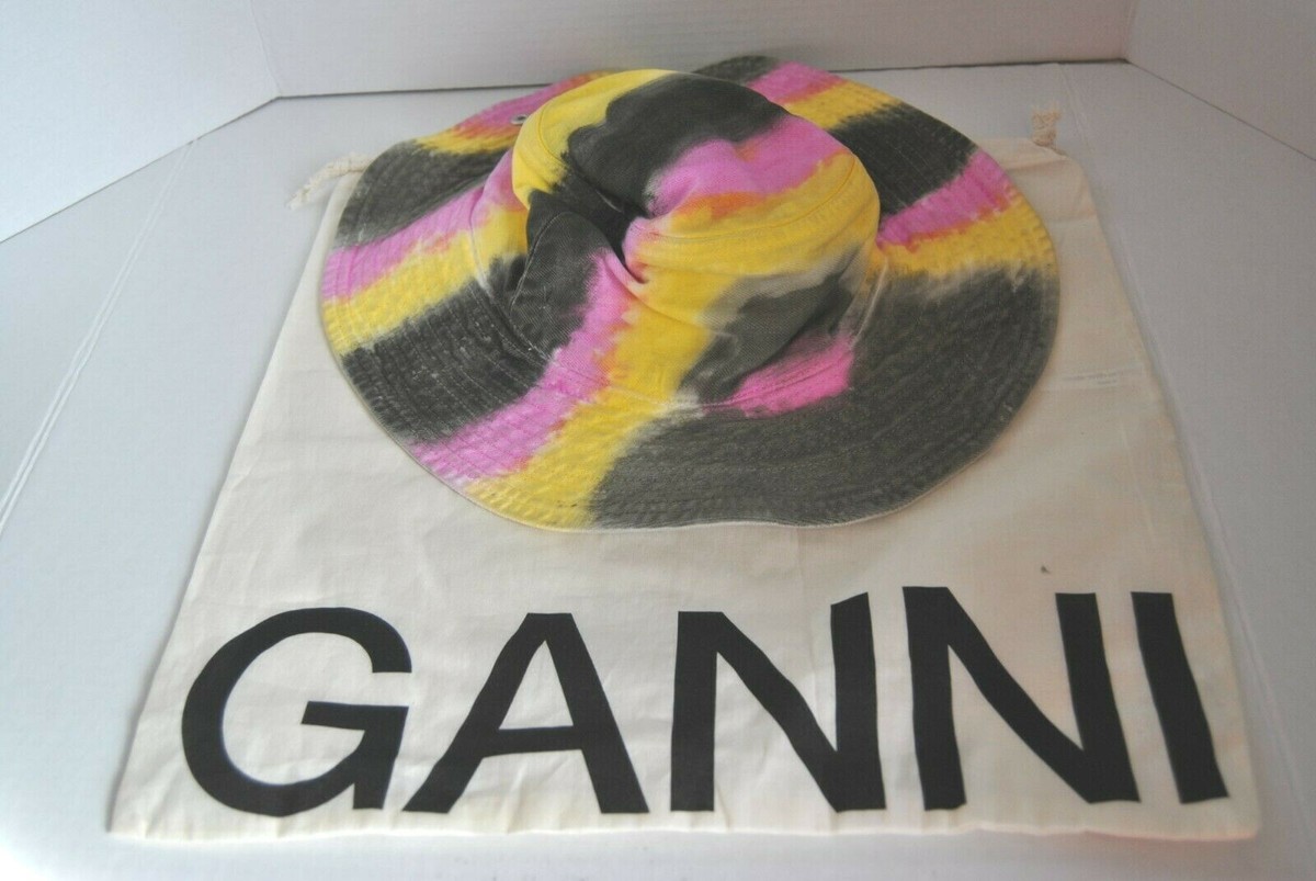 【GANNI】Logo patch denim bucket hat/追跡+関税+全国送料込み Ganni denim hat