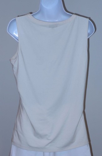 TALBOTS Women's Ivory Sleeveless Knit Blouse Sz M - Picture 4 of 4