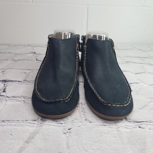 Olukai Wali soft black nubuck handsewn ankle boots womens 8 - Picture 8 of 10