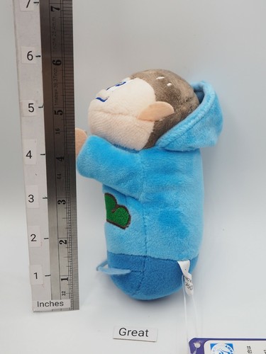 Osomatsu San A1510 Karamatsu Hand Clipper Bandai 6" Plush TAG Toy Doll Japan - Picture 5 of 9