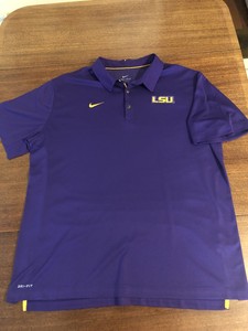 lsu golf polo