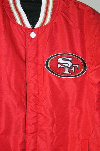 New NFL San Francisco 49ers real wool reversible insulation heavy jacket men XL - Picture 8 of 9