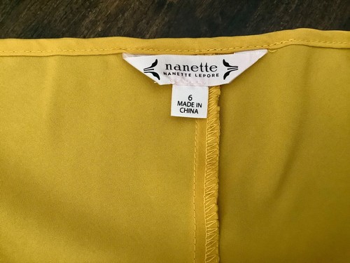 Nanette Lepore Dress Womens Size 6 Yellow Floral Casual Button Up Sleeveless - Picture 15 of 24