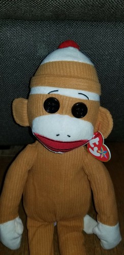 Socks the Sock Monkey Beanie Stuffed Toy - Picture 2 of 4