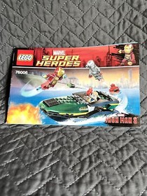 LEGO 76006 Marvel Super Heroes Iron Man Extremis Boat Complete NO MINIFIGS