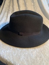 Damen Hut schwarz 100% Wolle  Umfang ca. 56 cm, Vintage, Filz