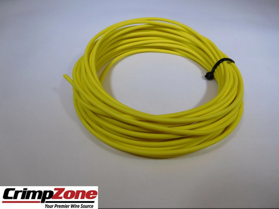 YELLOW 12 GAUGE GXL AUTOMOTIVE WIRE HIGH TEMPERATURE COPPER USA - 25 FEET - Image 2 of 4