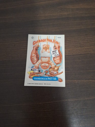 1986 Garbage Pail Kids Hamburger Pattie No. 192b