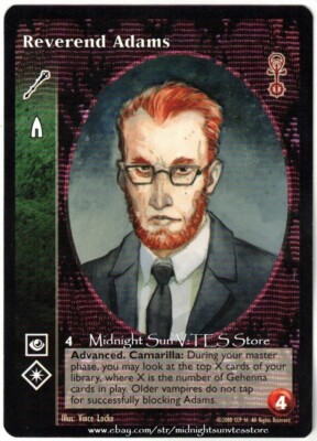 Reverend Adams Advanced Ventrue Anarchs & Alastors Storyline Promo V:TES CCG