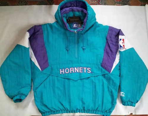 VTG RARE STARTER CHARLOTTE HORNETS 1/2 