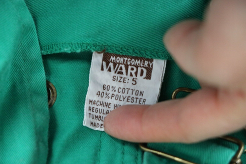 VINTAGE 80s Montgomery Ward Youth Girls Size 5 Short Overalls Bundle Pink Green - Picture 9 of 10
