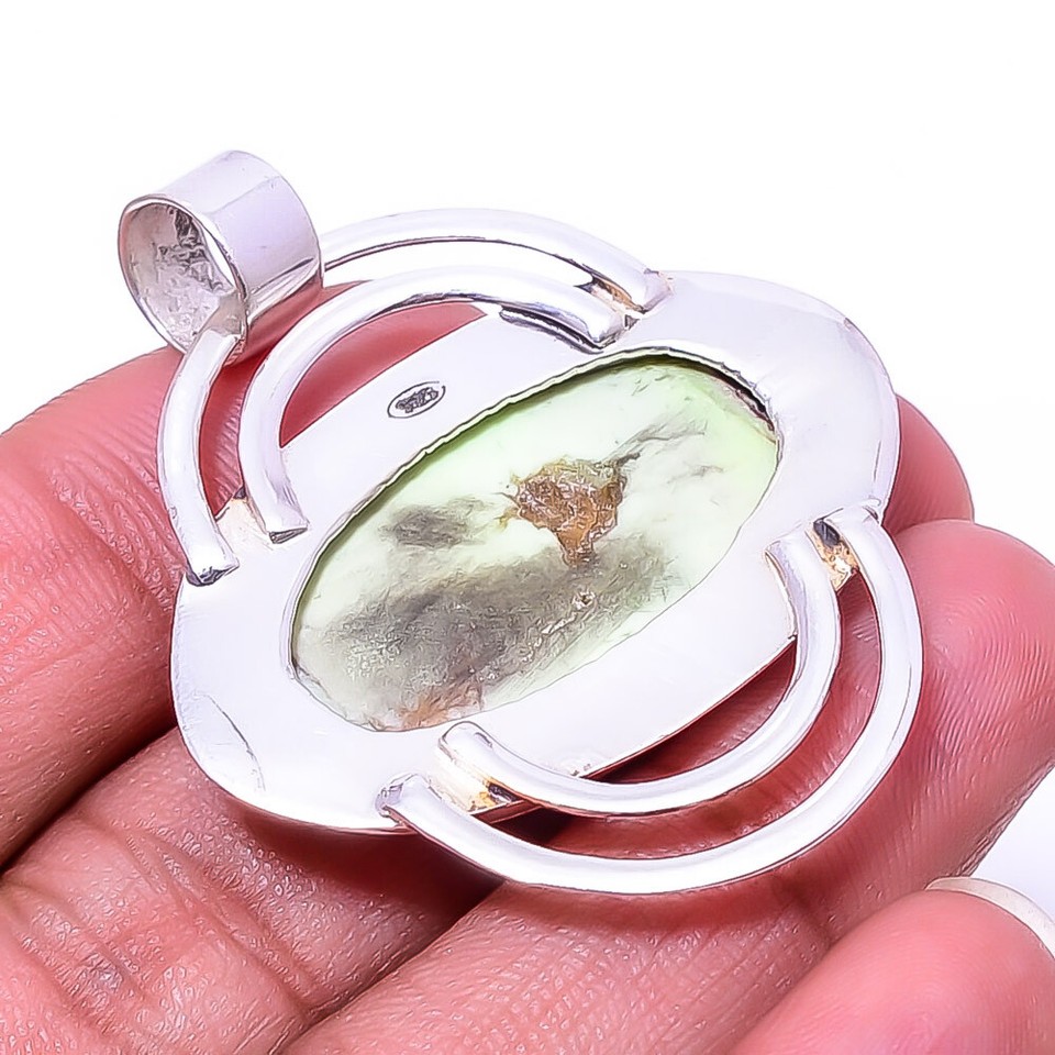 Lemon Chrysoprase Australia Designer 925 Sterling Silver Pendant 1.95