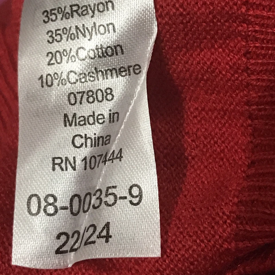 Suéter Jessica London para mujer 22/24 rojo adornado mezcla de cachemir suéter nuevo con etiquetas Foto 4 de 4