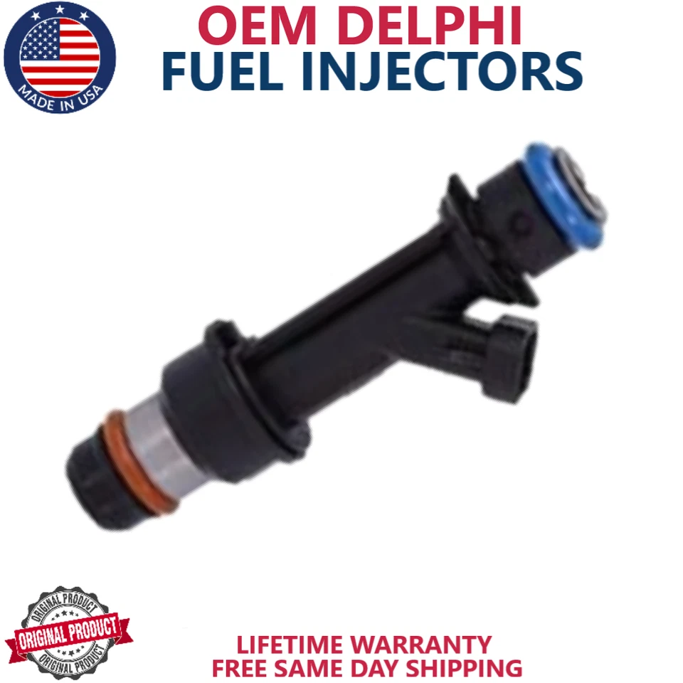 x6 OEM DELPHI Fuel Injectors For 2001, 2002, 2003, 2004, 2005 Buick LeSabre 3.8L - Image 2 of 2