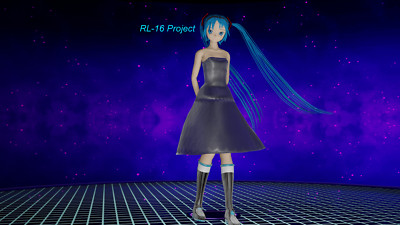 Anime miku full dress long hair blue blender 3d eyes Playmat Gaming Mat