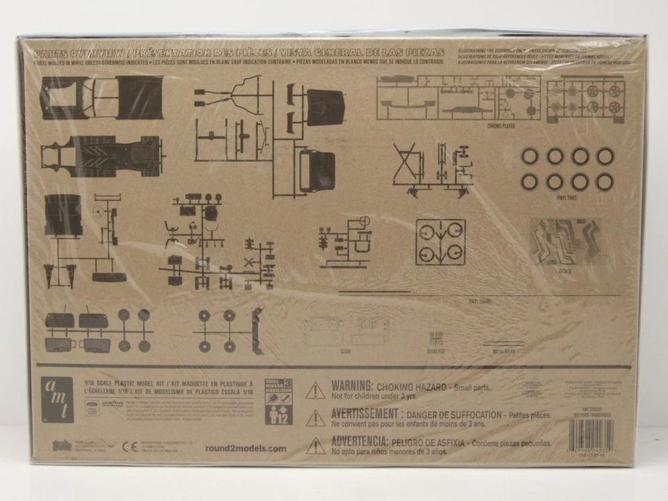 Ford Thunderbird 1957 Modellino Auto Kit Costruzione Plastica 1:16 AMT - Immagine 2 di 4