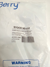 Berry Stock NS1316 Friendly  Safe Caps Not Child-Resistant 13 Dram White 200pk