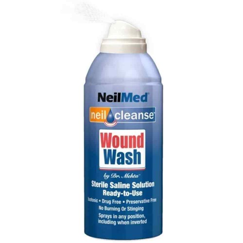 NeilMed NeilCleanse Wound Wash 177.5g Sterile Saline Solution Spray