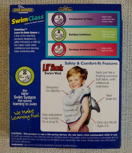 LIL SHARK Child Kids Swim Vest NEW IN BOX NIB - Bild 2 von 2