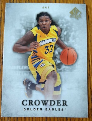 JAE CROWDER, 2012-13 SP AUTHENTIC #32, MARQUETTE GOLDEN EAGLES