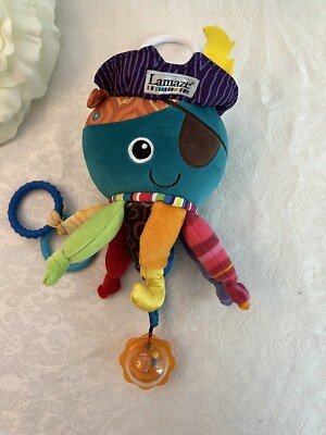 Lamaze Octopus Baby Toddler Sensory Toy Car Seat Clip Colors Crinkle Rattle