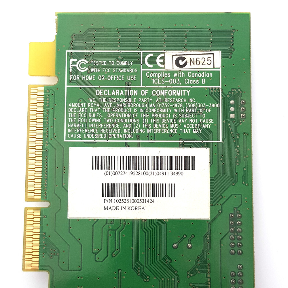 Carte graphique ATI 3D RAGE IIC AGP 8MB, PN 109-52800-01