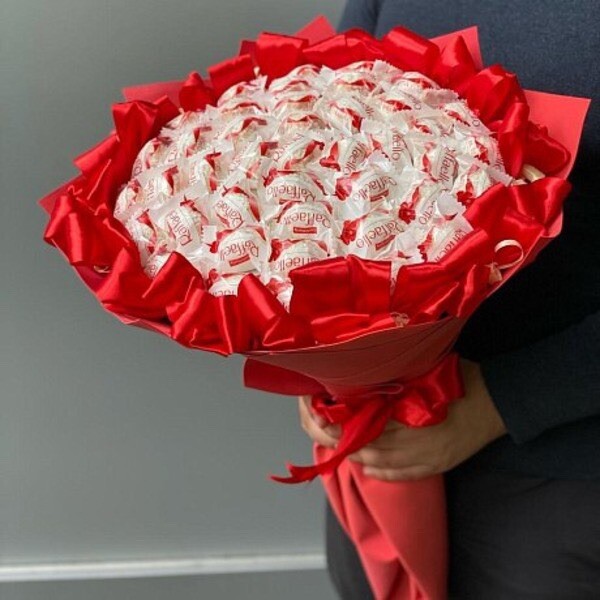 Essbarer Bonbonstrauß | Raffaello Rosenzauber | Geschenkidee Geburtstag Hochzeit