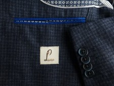 Blazer Lubiam 52C/42S blu a quadri ottime condizioni giacca cappotto sportivo