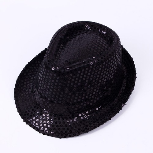 Cappello Jazz Uomo Donna Glitter Paillettes Stage Danza Spettacolo Performance Cappello Jazz Party - Foto 10 di 19