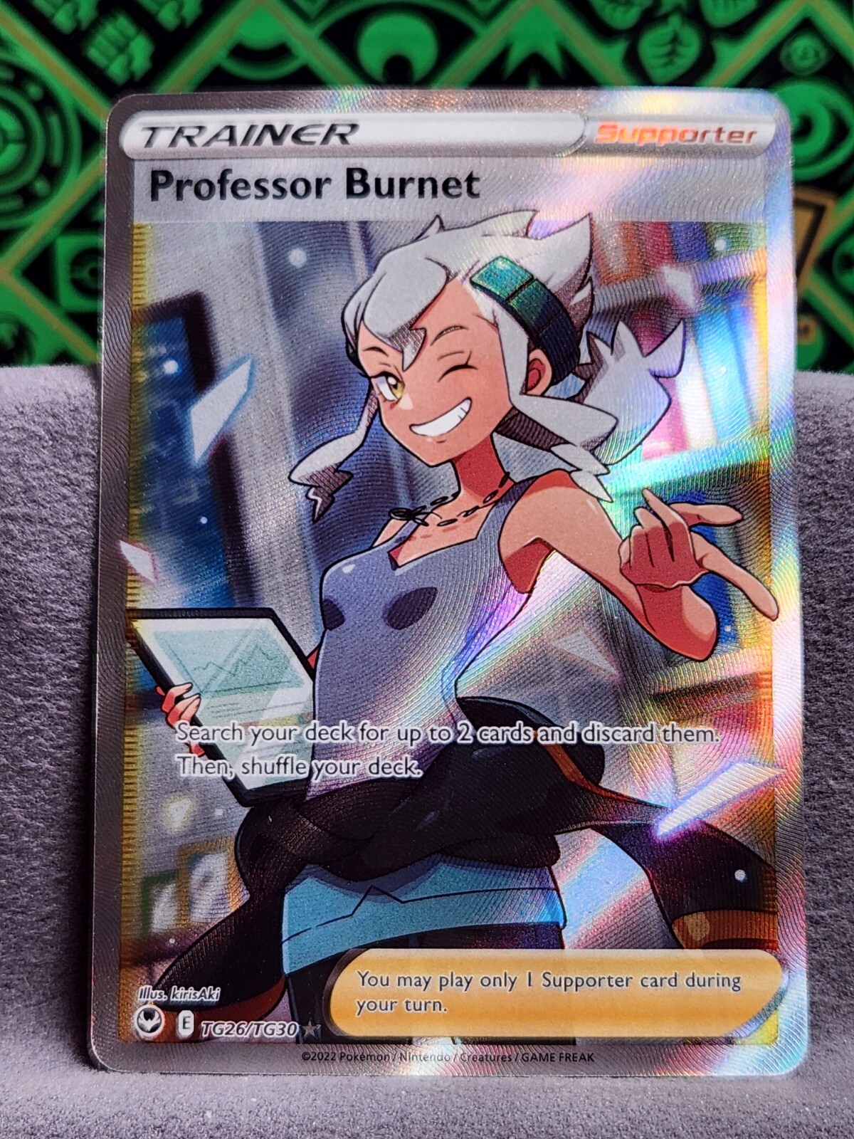 Pokémon TCG Professor Burnet TG26/TG30 Full Art Silver Tempest NM/M