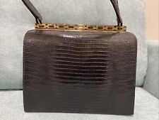 Crocodile, Alligator Black 1950s Vintage Bags, Handbags Crocodile, Alligator Black 1950s Vintage Bags, Handbags