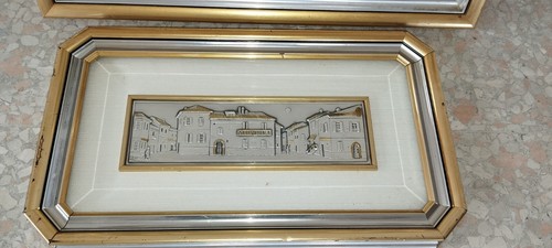 ALLIANI ARGENTO 925 - COPPIA DI QUADRETTI 35X21CM E 44X33CM - Picture 2 of 5