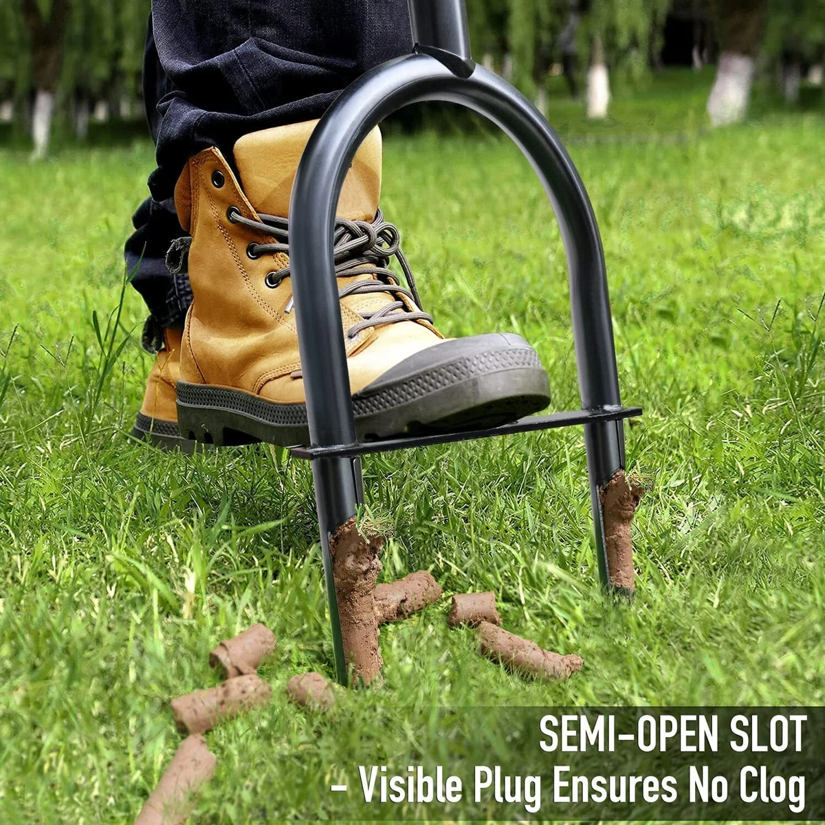Lawn Core Aerator Hollow Tine Aerator with Spare Tines Non Clog