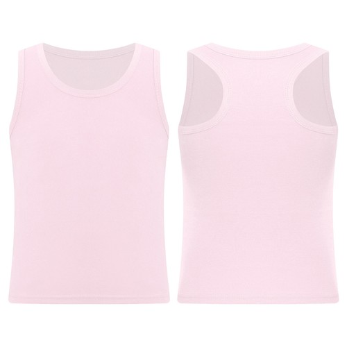 Kids Girls Top Breathable Tank Gymnastic Vest Sleeveless Shirt Athletic Sports - Picture 34 of 57